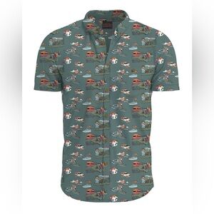 NWOT Savage Button Up w/ Bob Ross & Mr Rogers, Size XL